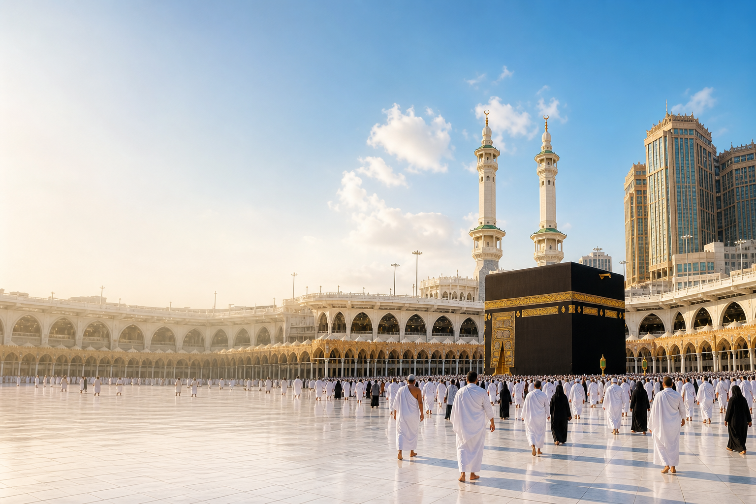 Ka'bah Malam Hari — Perjalanan Umroh Premium NHI